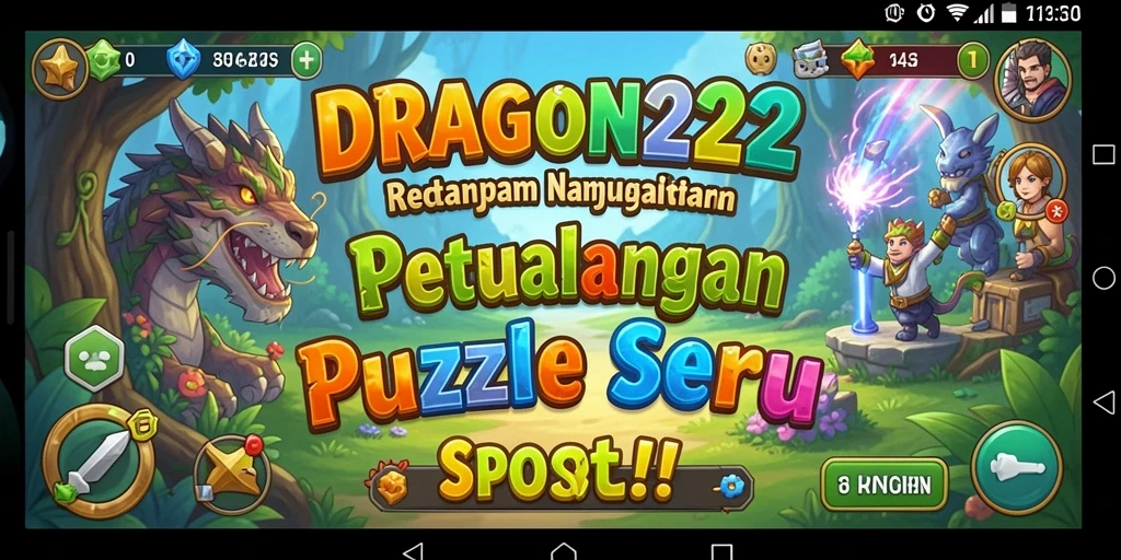 Tampilan permainan Puzzle yang menarik dan berwarna-warni.