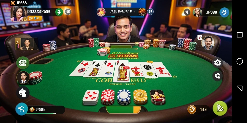 Tampilan gameplay JPS88 dengan aksi Poker yang seru.