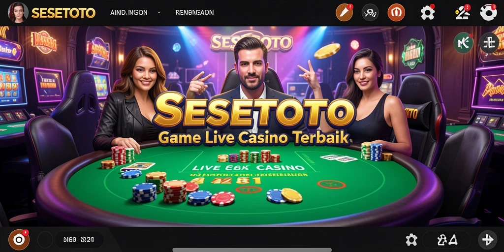 Screenshot SESETOTO yang menampilkan suasana permainan Live Casino yang seru.